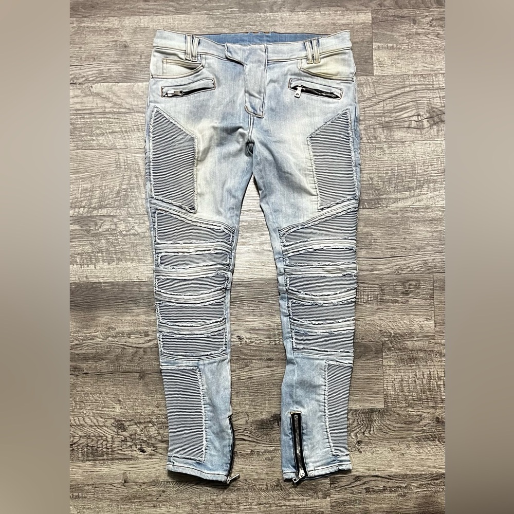 Balmain Biker Jeans Blue